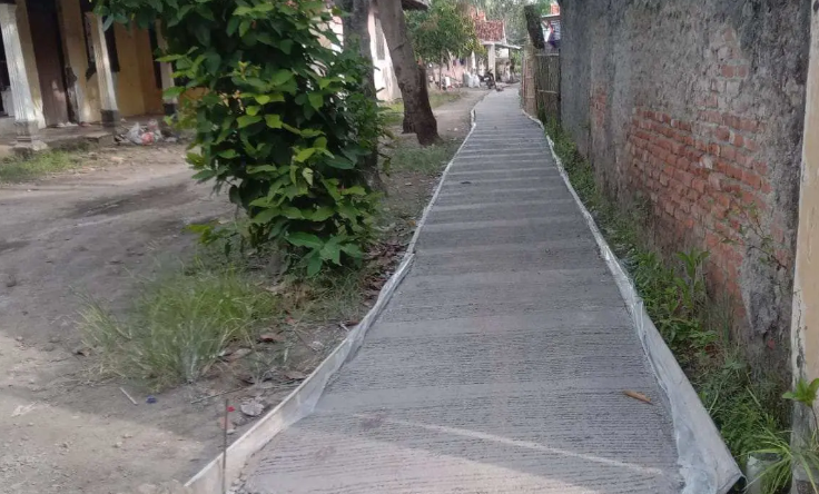 Pemdes Singakerta Laksanakan Pembangunan Cor Rijit Beton Dari DD Tahap 1